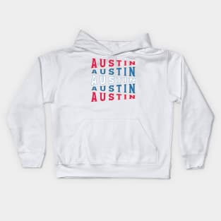 TEXT ART USA AUSTIN Kids Hoodie